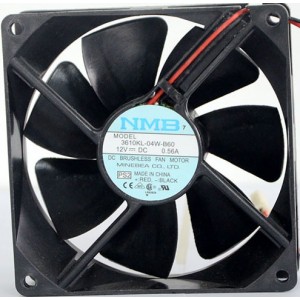 NMB 3610KL-04W-B60 12V 0.56A 2wires Cooling Fan